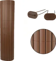 Sichtschutz PVC Balkonblende Sichtschutzmatte braun Zaun Garten Windschutz 0,8m x 4m TOP MULTI
