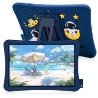WETAP K7 Kinder-Lerntablet, 7",  Android 11,  Dual-Kamera, 32 GB Speicher und Silikonhülle - Sicher und unterhaltsam für Lernspiele und Video, Blau