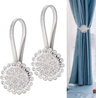 2 Stück magnetische Vorhang-Raffhalter, kein Bohren erforderlich, elegante Vorhanggurte, geeignet für Schlafzimmer, Wohnzimmer, Esszimmer, Büro, Hotel