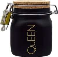 Spardose Geld Geschenk Ideen Queen Design1 Schwarz Größe M 0.75 Liter