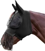 Waldhausen Puck Nose Fringes Fliegenmaske Schwarz Full Schwarz Full