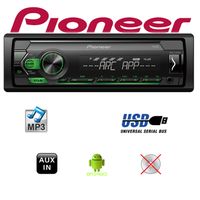 PIONEER MVH-S120UBG USB MP3 Autoradio grüne Beleuchtung AUX Flac