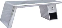 SIT Möbel Couchtisch | mit Alu beschlagen | aus Mangoholz und MDF | B 132 x T 60 x H 45 cm | 01771-21 | Serie AIRMAN