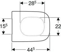 Geberit Renova Plan WC-Sitz, eckiges Des Bef. v. oben, f.WC teilgeschl. Form weiß
