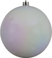 Weihnachtskugeln Kunststoff 14cm weiß irisierend, 1 Stück