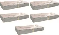 MSV® 5 Stück - Unterbett Aufbewahrung Unterbettkommode Unterbett Kommode atmungsaktiv109 x 46 x 15 cm