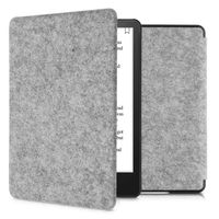 kwmobile Hülle kompatibel mit Amazon Kindle Paperwhite 11. Generation 2021 - Filz Stoff eReader Schutzhülle Cover Case - Hellgrau