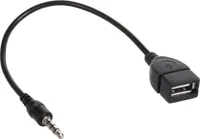 Kabel JACK 3,5mm OTG Adapter USB HOST High Speed Auto Audio AUX