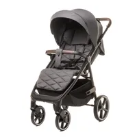 4Baby Stinger PRO, Luksusowa spacerówka do 22kg, składana jedną ręką, bezobsługowe żelowe koła, pełna amortyzacja, grafitowy