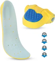 COOL-i® Gel-Sport-Einlegesohlen – Massage Schuheinlagen mit Fußgewölbestütze & Stoßdämpfung – Komfort-Einlagen für Laufen, Wandern & Alltag (EU42-45)