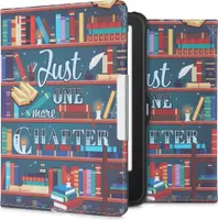 kwmobile Klapphülle kompatibel mit Tolino Vision 1 / 2 / 3 / 4 HD Hülle - eReader Case - Bibliothek Motto Mehrfarbig