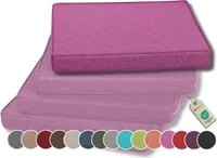 Stuhlkissen - Polsterauflage Auflage für Stühle FK5 (40x40, Pink, 1)