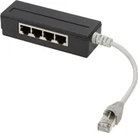 Rozbočovač LogiLink 4port RJ45, stíněný, s 15 cm kabelem