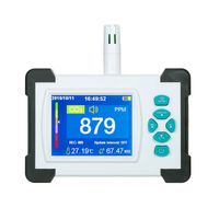 Kohlendioxid-Detektor mit wiederaufladbarer Batterie Tragbarer CO2-Meter-Tester für Kohlendioxid-Luftqualitäts-Detektor CO2-Meter-Monitor mit Aufbewahrungskoffer