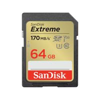 SanDisk Extreme 64 GB SDXC Speicherkarte UHS-I Class 3 170 MB/s 80 MB/s