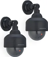 relaxdays Schwarzer Kamera Dummy Dome-Form 2er Set