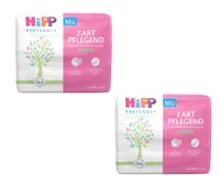 Hipp Babysanft Zart & Pflegend Feuchttücher 4x 48 Stück | Bio Mandelextrakt | Plastikfrei, Duftende Pflegetücher (Zart Pflegend, 2er Pack)