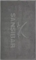 Sansibar Badvorleger, Badteppich, Duschvorleger, 50x80 cm, 100% Baumwolle, anthrazit