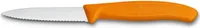Victorinox, 6.7636.L119, Swiss Classic, Gemüsemesser, Extra scharfe Klinge, mit Wellenschliff, robuster Kunststoff-Griff, Orange, Switzerland, Spülmaschinengeeignet