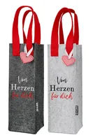 Gilde Filz Weinflaschen Tasche "Love" VE 6 so
