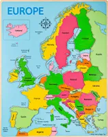 Bigjigs Toys Holzpuzzle Europakarte 25 Teile
