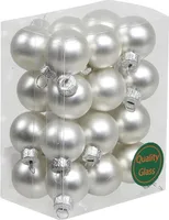 Annastore Kleine Baumkugeln aus - Christbaumkugeln Baumschmuck Christbaumschmuck Weihnachtsbaumschmuck Weihnachtsbaumkugeln (2,5 cm, 24 Stück Silber (Matt)