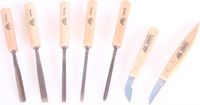 STUBAI Schnitzersatz 7 tlg Nr. 510201 Schnitz-Satz Stechbeitel-Set Beitel Messer