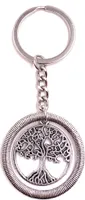 Onwomania Schlüsselanhänger Baum der Lebens stammbaum Silber Metall Anhänger Charm