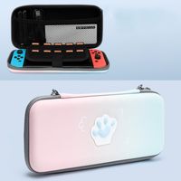 Tasche für Nintendo Switch OLED/ Lite/ Switch, Süße Katzenpfote tragbare Schutztasche mit Handschlaufe, Anti-Fall PolyurethanReisetasche mit Speicherplatz für Nintendo Switch Konsole & andere Switch Zubehör