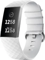INF Weißes Silikon-Uhrenarmband für Fitbit Charge 4/3 - Groß