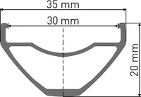 DT SWISS Felge M 502 27.5 Zoll Schwarz 28 Loch 584-30 Ventilloch 6.5Mm
