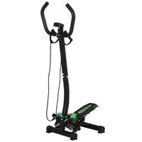 HOMCOM Stepper Sidestepper mit Haltegriff Trainingsbänder Heimtrainer LCD Display Stahl