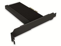 ICY BOX IB-PCI208-HS - PCIe - M.2 - Full-height / Low-profile - PCIe 4.0 - Schwarz - Passiv