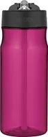 Trinkflasche mit Strohhalm - lila 530 ml