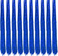 Oblique Unique 10x Lametta Weihnachten Fasching Karneval Geburtstag Feier Party Deko - blau
