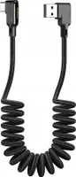 mcdodo Černý lepicí kabel Type-C 3A Quick Charge 4.0 Fast USB-C Nylon 1,8M Datový kabel kompatibilní s chytrým telefonem Black