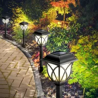 Gartenleuchte, Solarleuchten für den Garten, 6 Stück Solarlampen für Außen, solarbetriebene Bodenleuchten für Hof, Terrasse, Rasen, IP65, Warmweiß