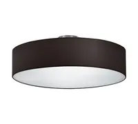 TRIO Designové stropní svítidlo kulaté Ø 50cm látkové stínidlo černé E27 - světlo do obývacího pokoje