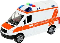 RETTUNGSWAGEN 15cm mit Licht Sound Friktionsantrieb Modellauto Auto Krankenwagen Modell Ambulance Kinder Spielzeug 67