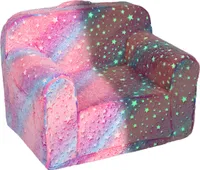 Kindersofa, Kleinkindcouch leuchtet im Dunkeln, Bequeme Kleinkindsessel, Weiche Kindercouch als Geschenk für Jungen und Mädchen, Pink