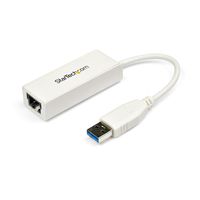StarTech.com USB 3.0 auf Gigabit Ethernet Lan Adapter - Weiß - Kabelgebunden - USB - Ethernet - 5000 Mbit/s - Weiß