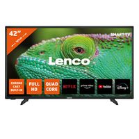 Lenco LED-4243BK - 42 Zoll Android-Smart-TV - Full HD - WLAN - integr. Chromecast  - Schwarz