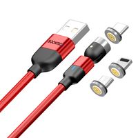 SOONTEC Magnetický kabel USB otočný o 360° a 180° Nabíjecí kabel Micro USB/Type C/Lightning 3.0A 1 metr