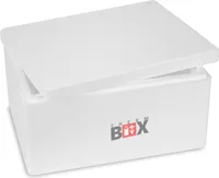 THERM-BOX Styroporbox 12W Innen: 34x23x15cm Wand: 3cm Volumen: 12,24L Isolierbox Kühlbox Warmhaltebox Wiederverwendbar