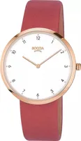 Boccia 3309-05 Damen-Armbanduhr, Roségold-Gehäuse, Leder-Armband
