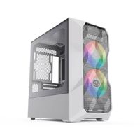 Cooler Master TD300 Mini Tower Bianco  COOLER MASTER Colore del prodotto: Bianco, Quantità di porte USB 3.2 Gen 1 (3.1 Gen 1) di tipo A: 2, Tipo: PC, Fattore di forma: Mini Tower, Fattore di forma scheda madre supportato: Micro-ITX,Mini-ITX, Numero di vani per drive 3.5": 2, Fonte di alimentazione inclusa: Sì, Dimensioni di hard disk drive supportati: 2.5,3.5"