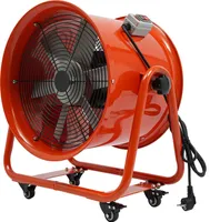 400mm Axialventilator mit 6 Ventilatorflügeln 2800rpm Bauventilator Baulüfter Axialgebläse Werkstattstaub Abluftventilator