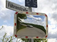 Verkehrsspiegel TopView 80x60 Überwachungsspiegel Spiegel Rohrhalterung