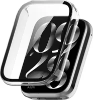 Pro Xiaomi Smart Band 9 Pro Plastové pouzdro + tvrzené sklo Transparent