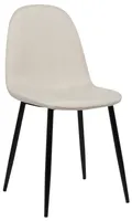 DELUKE® Esszimmerstuhl MOVI - Creme Stoff, Metall | 88x44x51cm | Strapazierfähiger & pflegeleichter Bezug | Esszimmerstühle Stuhl Esszimmer Küchenstühle Wohnzimmerstühle